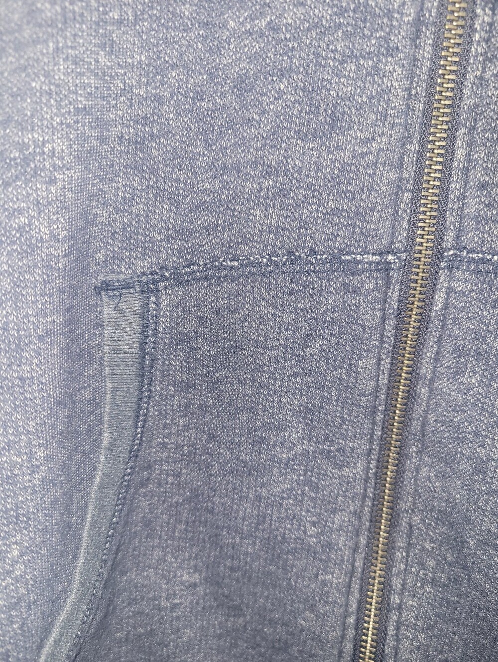 Hanes Navy Full-Zip Hooded Sweatshirt - Picture 4 of 8